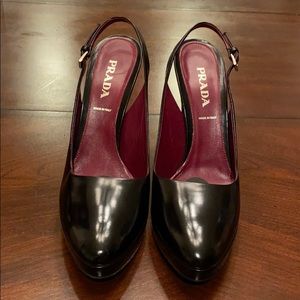 Comfortable black Prada heels 👠